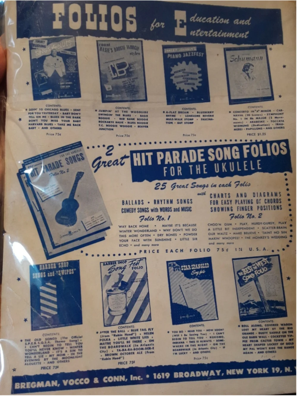 Vintage sheet Music The 33 by BVC This is a great song folio Words & Music